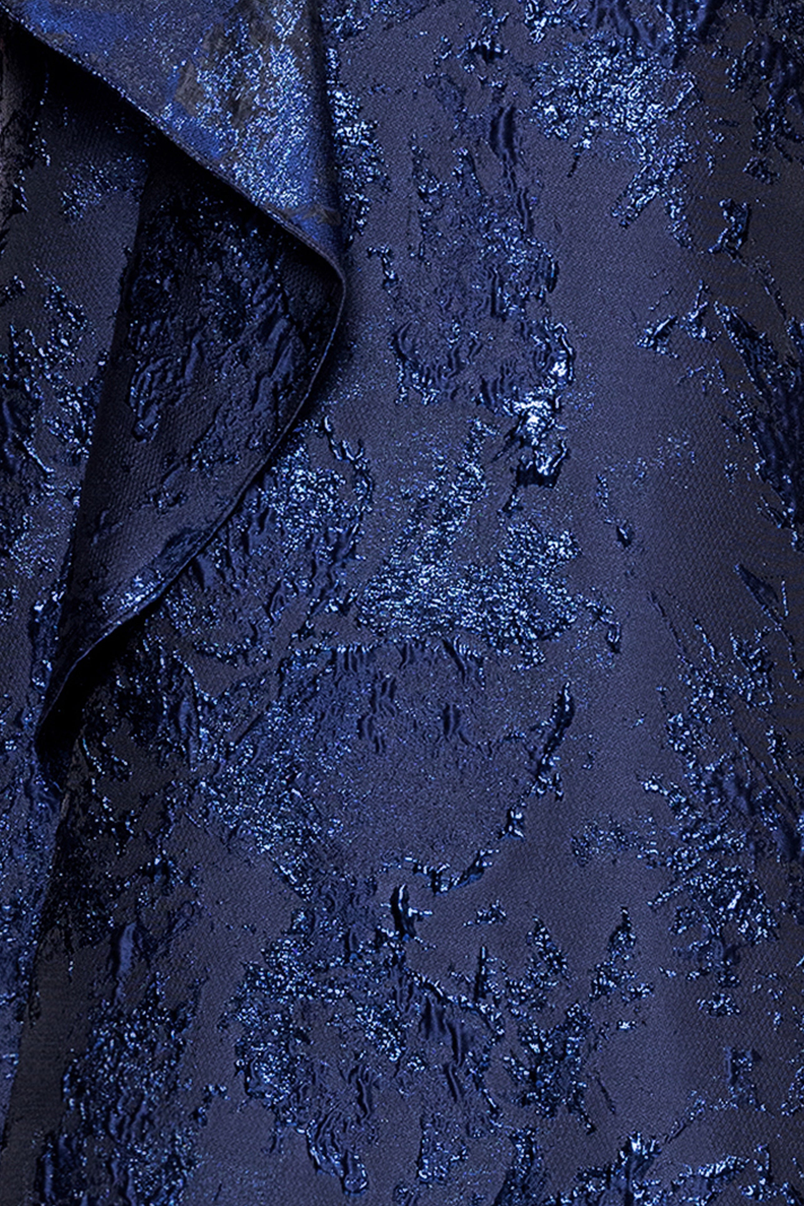 Xscape Evenings "Emelia" Brocade Strapless Ruffle Floor Length Dress