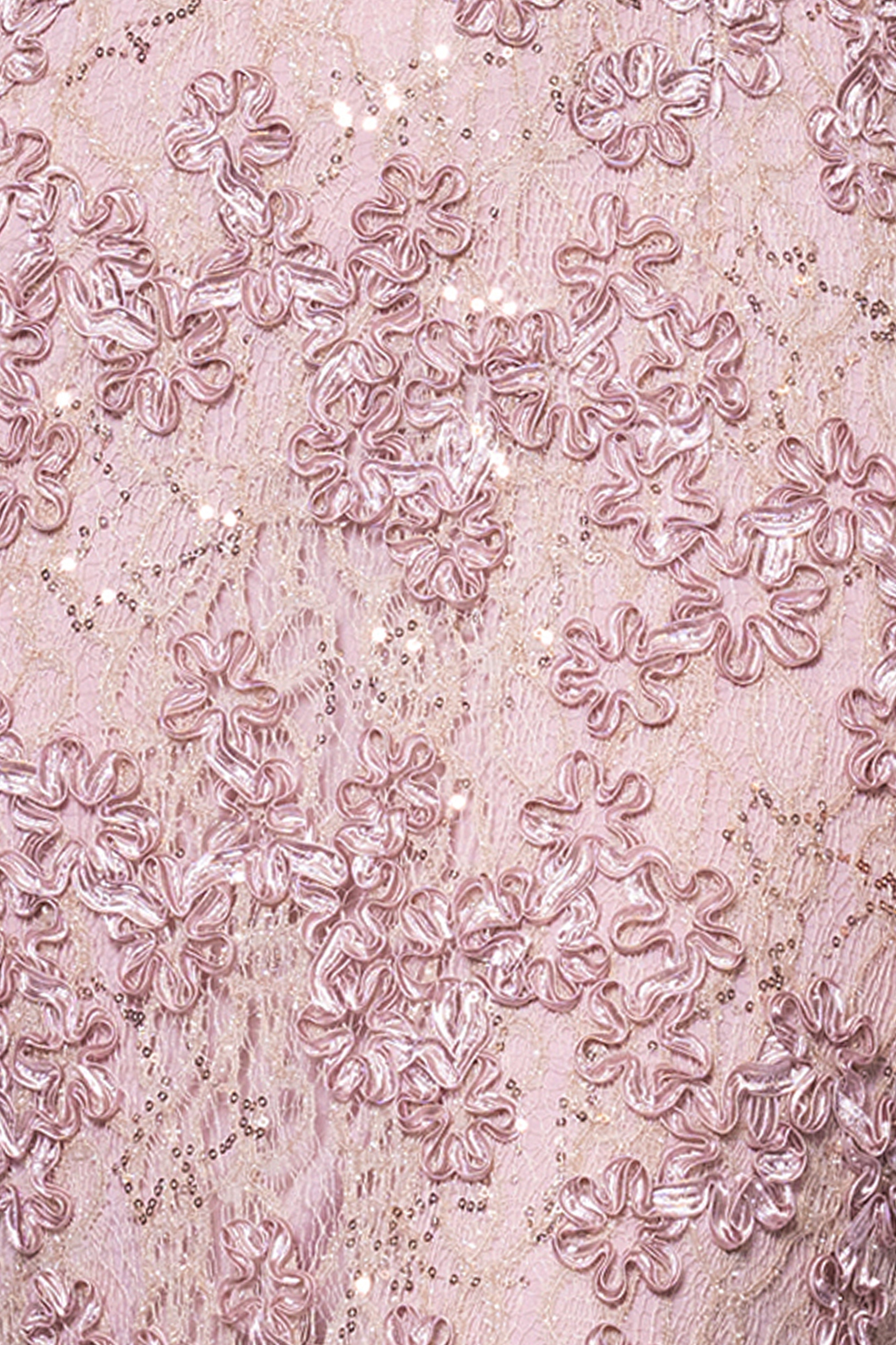 Xscape Evenings Petite "Beatrice" Soutache Lace Off the Shoulder Floor Length Dress