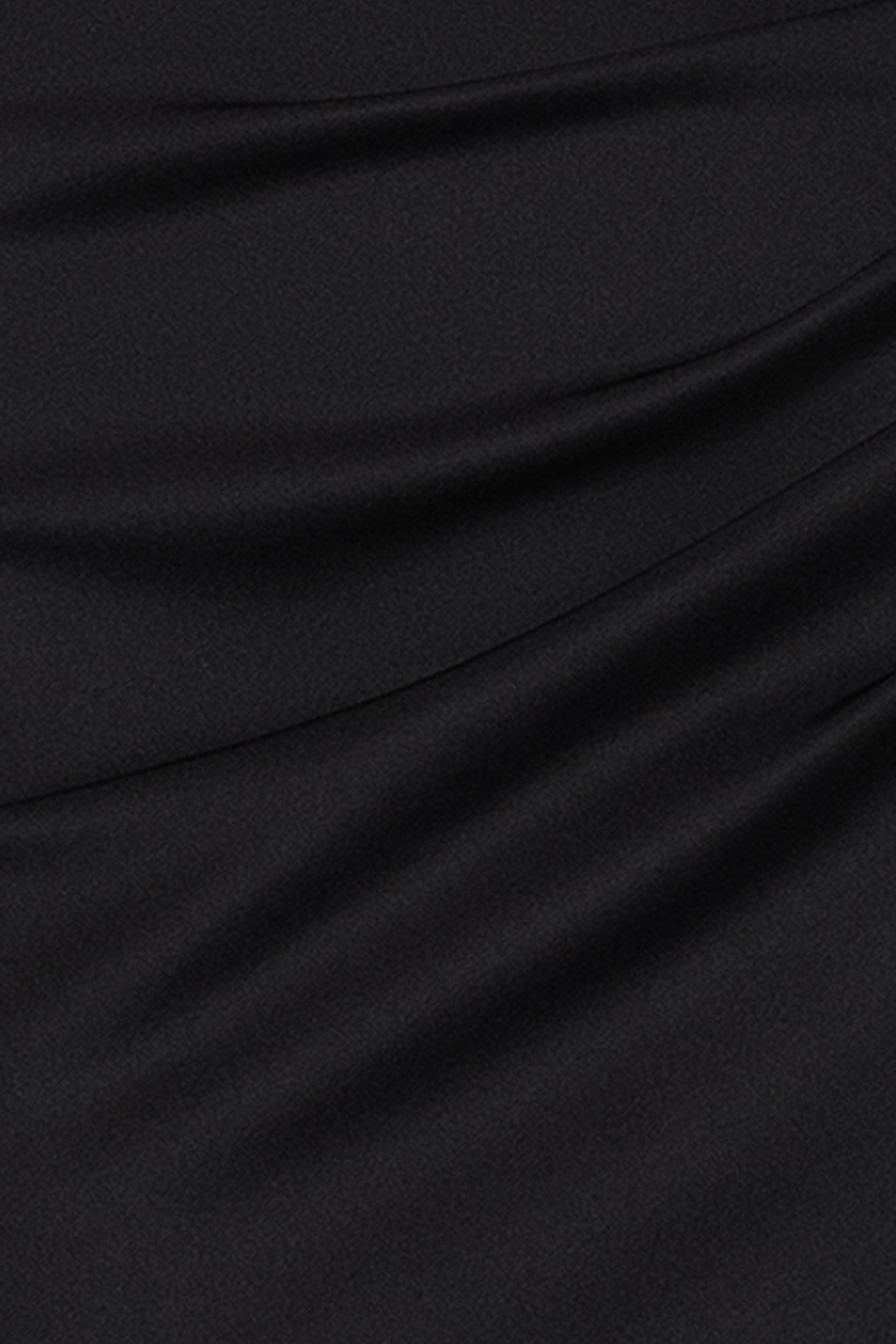 Xscape Evenings Petite "Jalen" Techno Scuba One Shoulder Back Drape Floor Length Dress