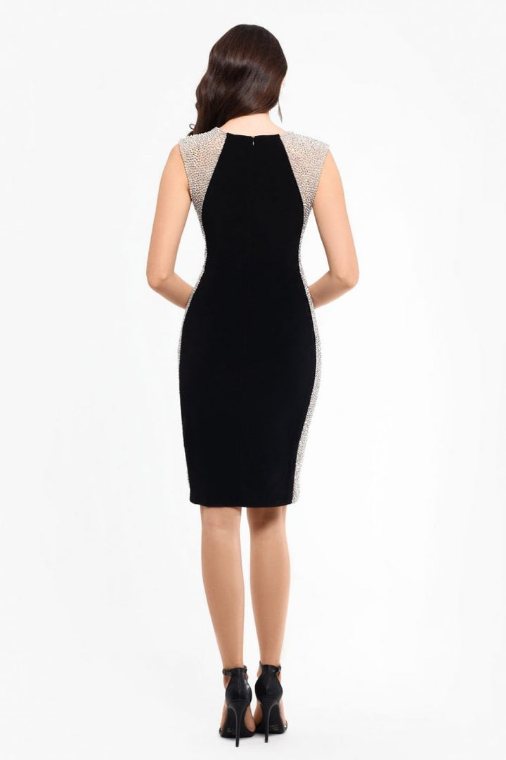 "Kehlani" Short Jersey Knit Dress with Beaded Sides