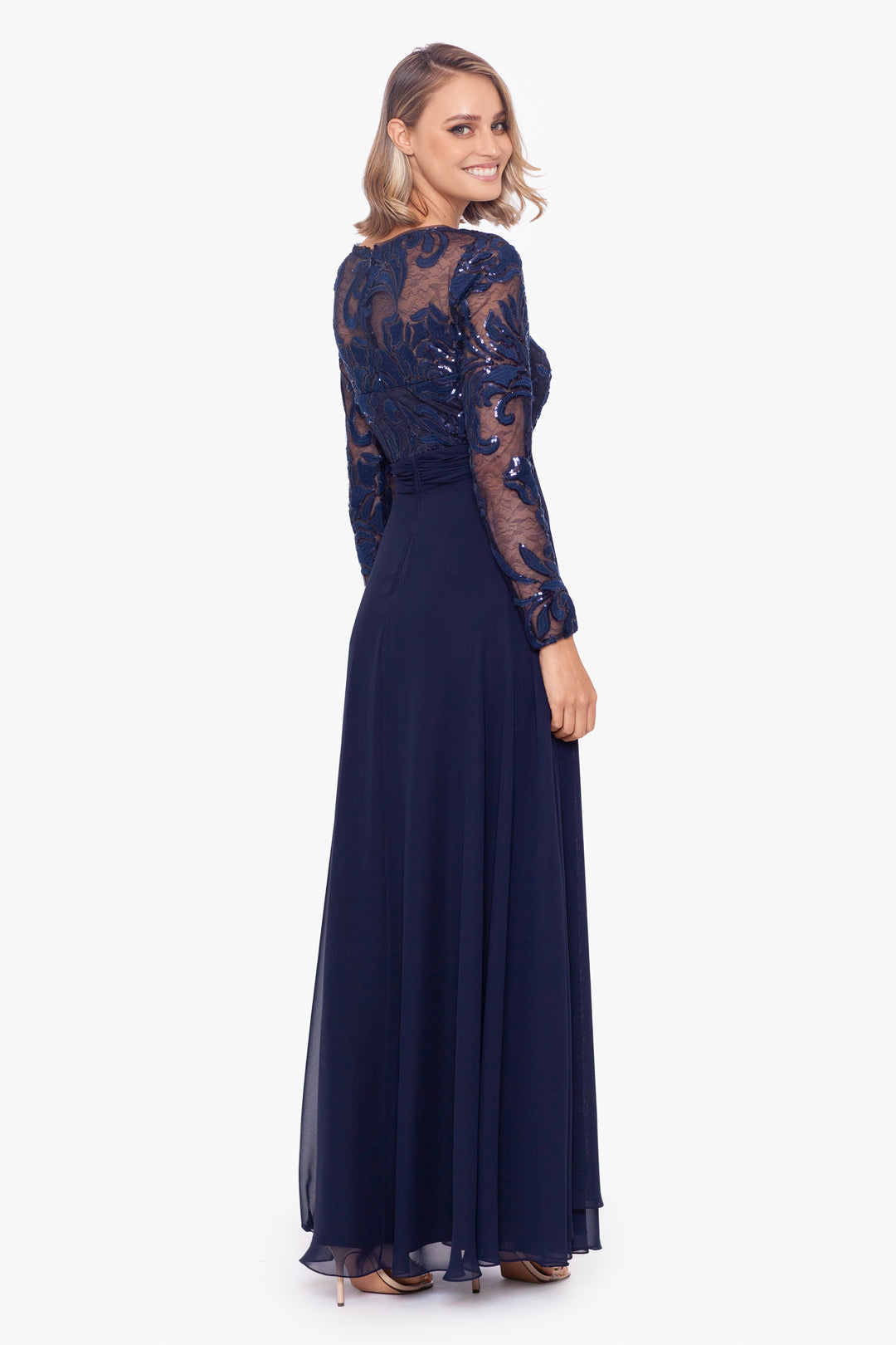 "Remi" Long Sleeve Sequin Top Dress